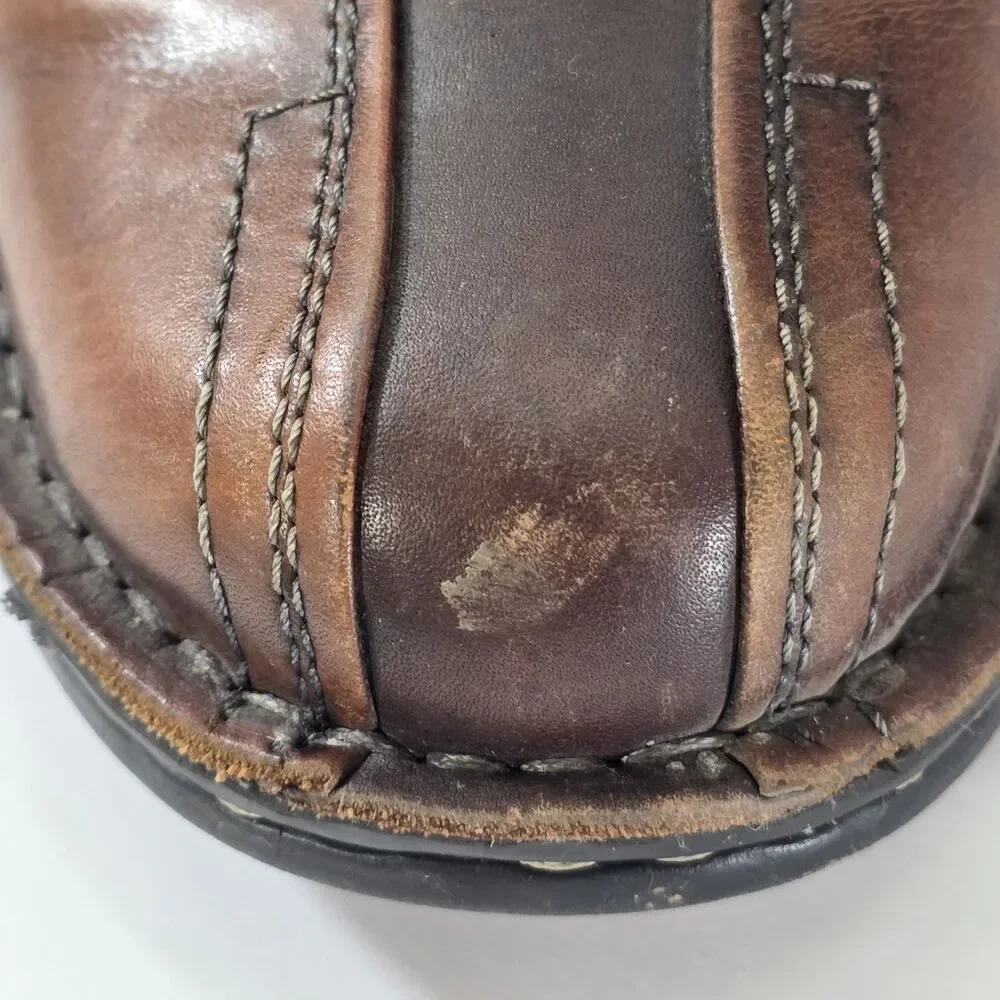 Clarks Men's Brown Leather Oxford Comfort Shoes Lace Up Casual Walking Size 8M